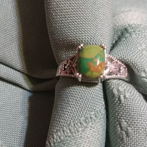 🔥CANNOT GO LOWER IN PRICE. 🔥MOJAVE TURQUOISE AND STERLING. RING. SIZE-9